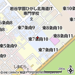 北海道標津郡中標津町東７条南10丁目周辺の地図