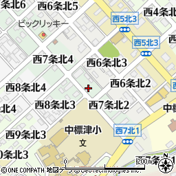 北海道標津郡中標津町西７条北3丁目1周辺の地図