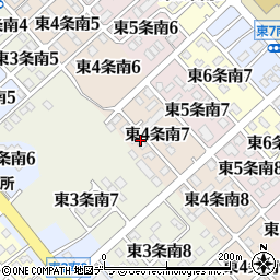 北海道標津郡中標津町東４条南7丁目4周辺の地図