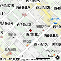 北海道標津郡中標津町西７条北7丁目1周辺の地図