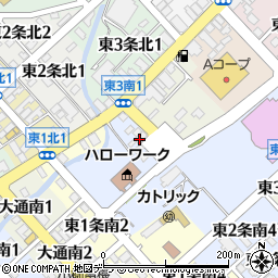 北海道標津郡中標津町東２条南1丁目3周辺の地図