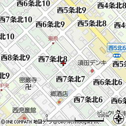 北海道標津郡中標津町西７条北8丁目1周辺の地図