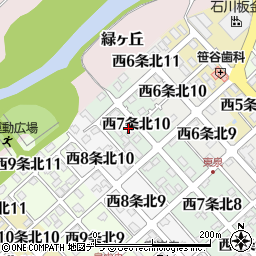 北海道標津郡中標津町西７条北10丁目2-13周辺の地図