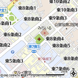 旭児童公園公衆トイレ周辺の地図