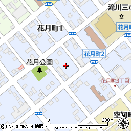 北海道滝川市花月町周辺の地図