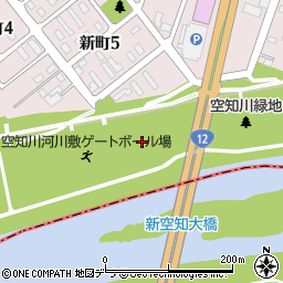 北海道滝川市新町河川敷地周辺の地図