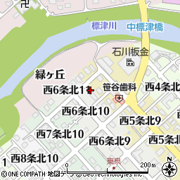 北海道標津郡中標津町西６条北10丁目1-7周辺の地図