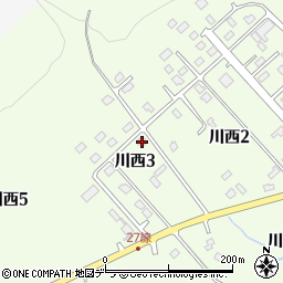 北海道標津郡中標津町川西3丁目7周辺の地図