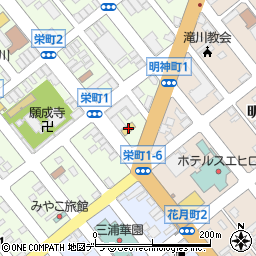 セブンイレブン滝川栄町１丁目店周辺の地図