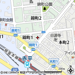 演歌貴族赤平店周辺の地図