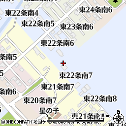 北海道標津郡中標津町東２２条南周辺の地図