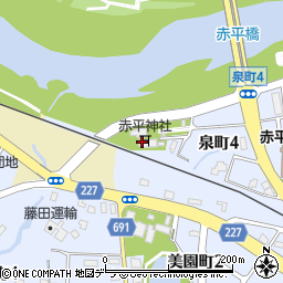 赤平神社周辺の地図