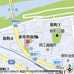 北海道赤平市泉町周辺の地図