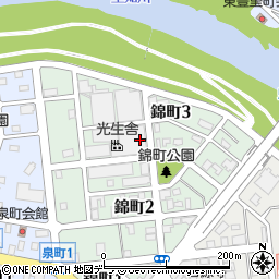 北海道赤平市錦町周辺の地図