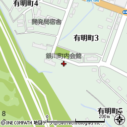 銀川町内会館周辺の地図