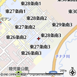 北海道標津郡中標津町東２７条南3丁目5周辺の地図