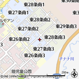 北海道標津郡中標津町東２７条南3丁目4周辺の地図