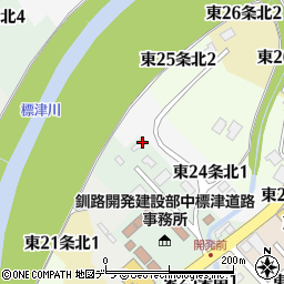 釧路開発建設部中標津道路事務所周辺の地図