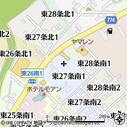 北海道標津郡中標津町東２７条南1丁目3周辺の地図