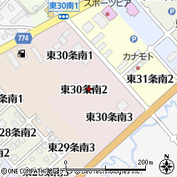 北海道標津郡中標津町東３０条南周辺の地図