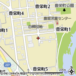 北海道赤平市豊栄町周辺の地図