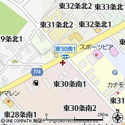 ローソン中標津東３０条南店周辺の地図