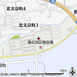 北海道赤平市豊丘町周辺の地図