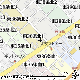 北海道標津郡中標津町東３６条北1丁目14周辺の地図