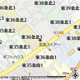 北海道標津郡中標津町東３６条北1丁目16周辺の地図