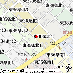 北海道標津郡中標津町東３６条北1丁目8周辺の地図