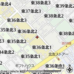 北海道標津郡中標津町東３６条北1丁目15周辺の地図