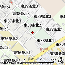 北海道標津郡中標津町東３８条北2丁目10周辺の地図