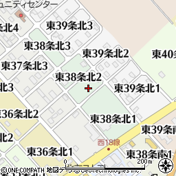 北海道標津郡中標津町東３８条北2丁目8周辺の地図