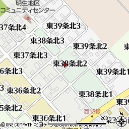 北海道標津郡中標津町東３８条北2丁目19周辺の地図