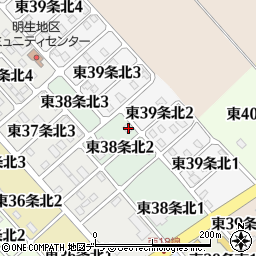 北海道標津郡中標津町東３８条北2丁目16周辺の地図