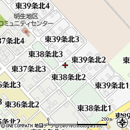 北海道標津郡中標津町東３８条北2丁目14周辺の地図