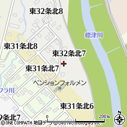 北海道標津郡中標津町東３２条北7丁目18周辺の地図