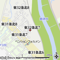 北海道標津郡中標津町東３２条北7丁目17周辺の地図