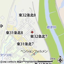 北海道標津郡中標津町東３２条北7丁目5周辺の地図