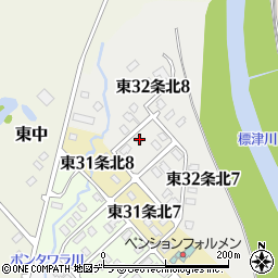 北海道標津郡中標津町東３２条北8丁目3周辺の地図