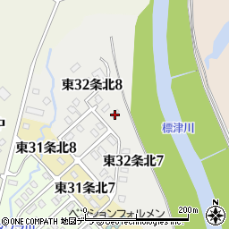 北海道標津郡中標津町東３２条北8丁目25周辺の地図