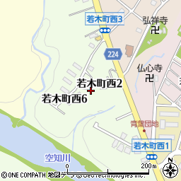 北海道赤平市若木町西周辺の地図