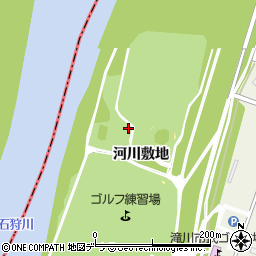北海道滝川市泉町河川敷地周辺の地図