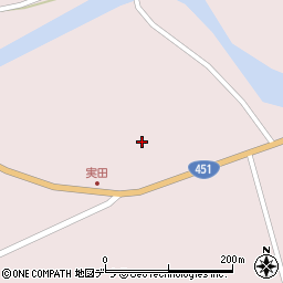北海道石狩市浜益区実田周辺の地図