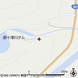 新十津川ダム周辺の地図