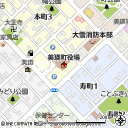 美瑛町役場周辺の地図