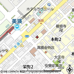 北海道銀行美瑛支店周辺の地図