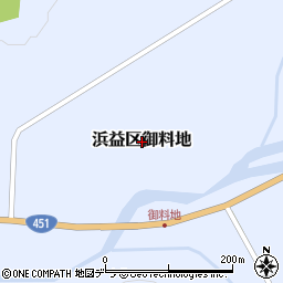 北海道石狩市浜益区御料地周辺の地図