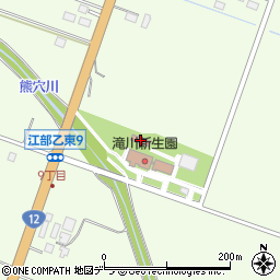 滝川更生園周辺の地図