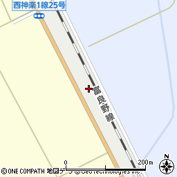 北海道旭川市西神楽２線２５号周辺の地図